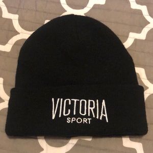 VSX Black Victoria’s Secret Sport Black Beanie Hat